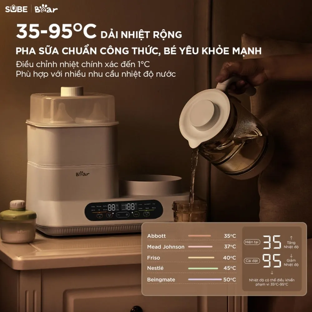 Máy Đun Nước Và Hâm Sữa Tiệt Trùng Bear Ww-5H12V78 7 Máy Đun Nước Và Hâm Sữa Tiệt Trùng Bear Ww-5H12V78