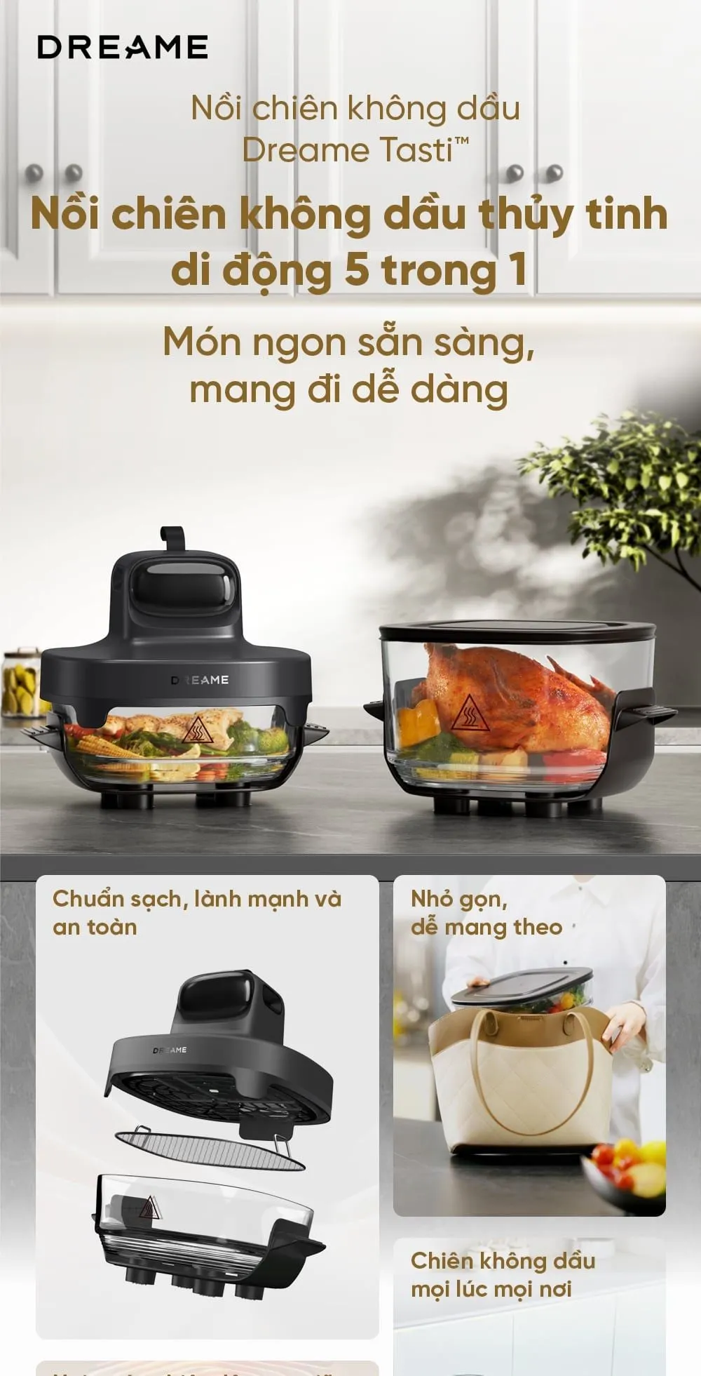 Nồi Chiên Không Dầu Dreame Pt60