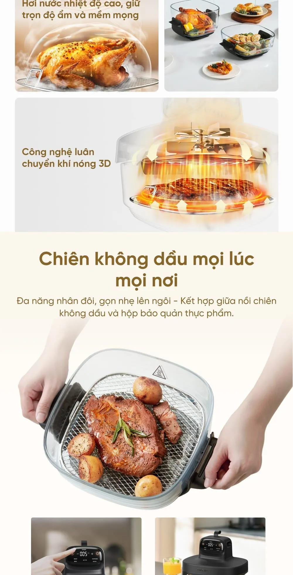 Nồi Chiên Không Dầu Dreame Pt60