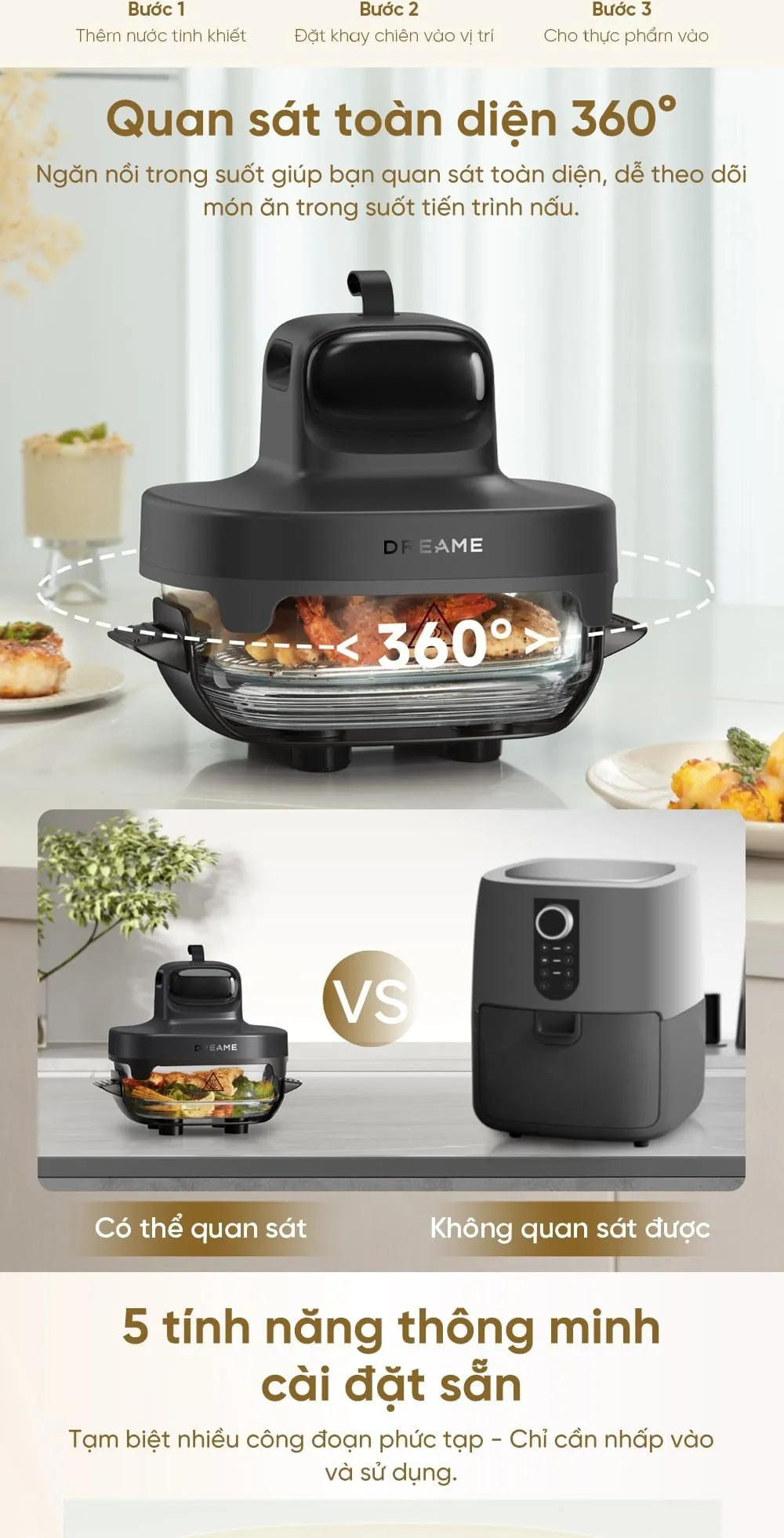 Nồi Chiên Không Dầu Dreame Pt60