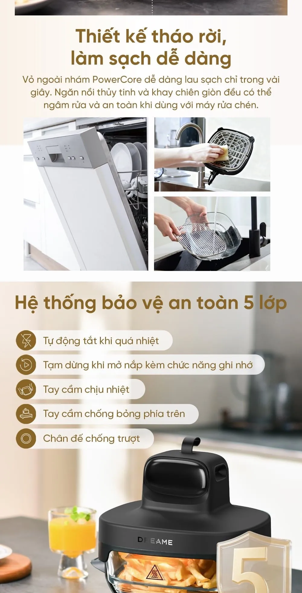 Nồi Chiên Không Dầu Dreame Pt60