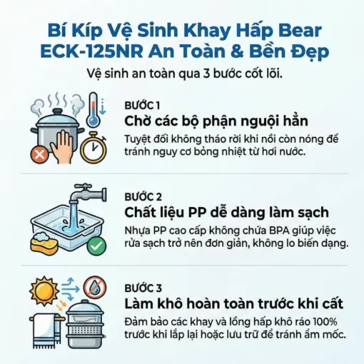Nồi hấp Bear ECK-125NR