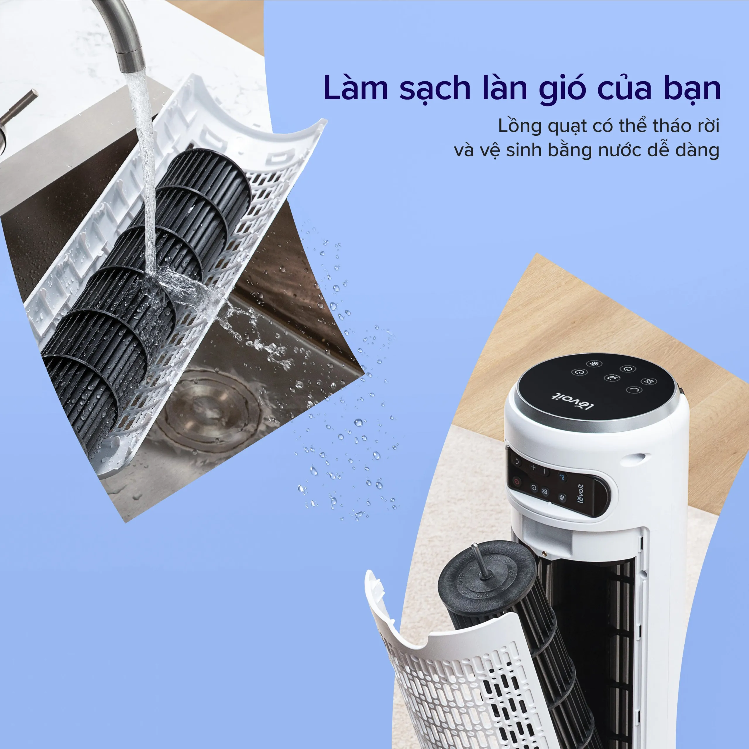 Quạt Tháp Điều Hòa Thông Minh Levoit 36 Inches 3 Quạt Tháp Điều Hòa Thông Minh Levoit 36 Inches - Akia Smart Home