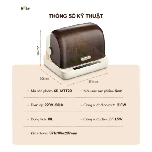 Máy tiệt trùng Bear SB-MTT20