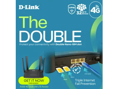 Bộ Phát Wifi D-Link 4G LTE Dual-Sim DWR-M930DS