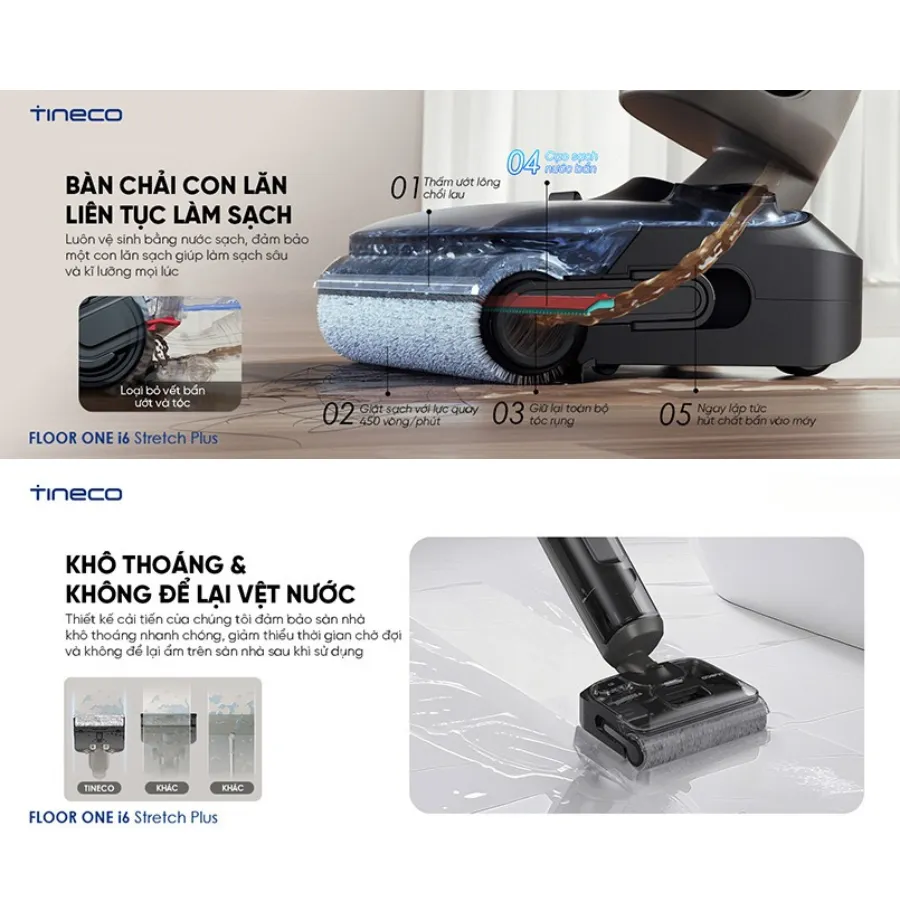 Máy Hút Bụi Lau Sàn Khô Ướt Tineco Floor One I6 Stretch Plus 15 Máy Hút Bụi Lau Sàn Khô Ướt Tineco Floor One I6 Stretch Plus - Akia Smart Home