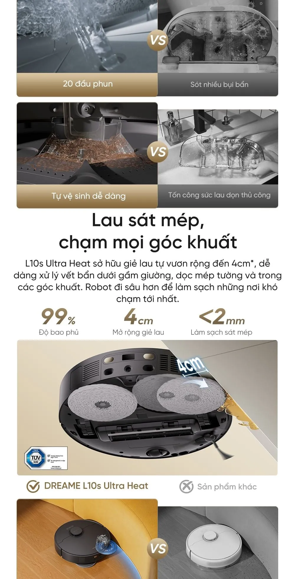 Robot Hút Bụi Lau Sàn Dreame L10S Ultra Heat 17 Robot Hút Bụi Lau Sàn Dreame L10S Ultra Heat