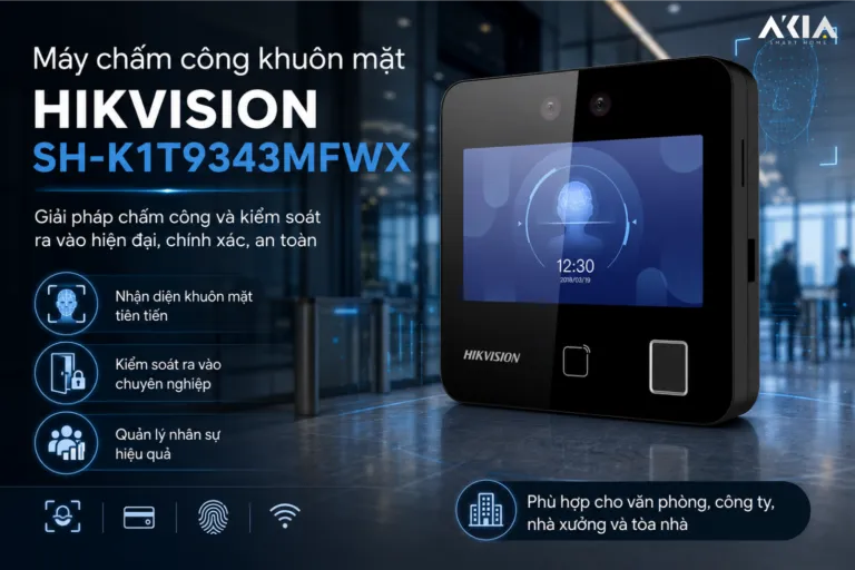 Máy chấm công khuôn mặt HIKVISION SH-K1T9343MFWX - AKIA Smart Home