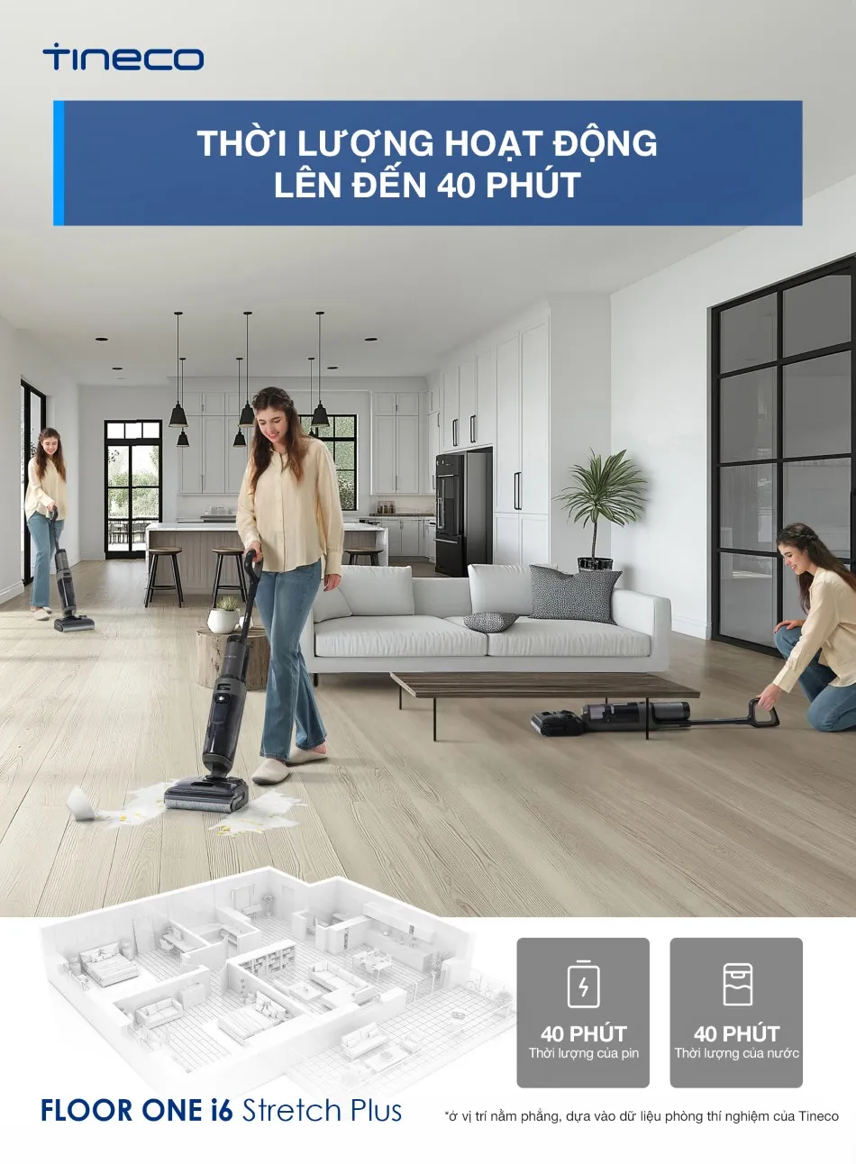 Máy Hút Bụi Lau Sàn Khô Ướt Tineco Floor One I6 Stretch Plus 14 Máy Hút Bụi Lau Sàn Khô Ướt Tineco Floor One I6 Stretch Plus - Akia Smart Home
