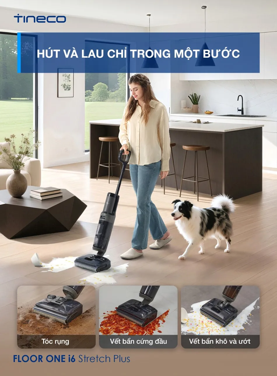 Máy Hút Bụi Lau Sàn Khô Ướt Tineco Floor One I6 Stretch Plus 9 Máy Hút Bụi Lau Sàn Khô Ướt Tineco Floor One I6 Stretch Plus - Akia Smart Home
