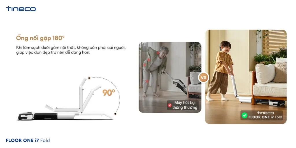 Máy Hút Bụi Lau Sàn Khô Ướt Tineco Floor One I7 Fold 18 Máy Hút Bụi Lau Sàn Khô Ướt Tineco Floor One I7 Fold - Akia Smart Home