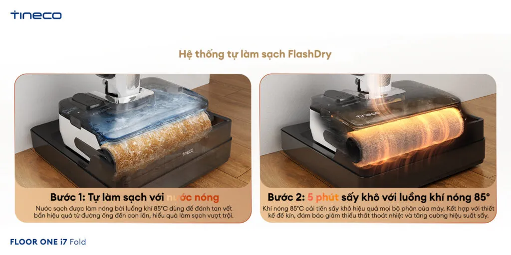Máy Hút Bụi Lau Sàn Khô Ướt Tineco Floor One I7 Fold 16 Máy Hút Bụi Lau Sàn Khô Ướt Tineco Floor One I7 Fold - Akia Smart Home