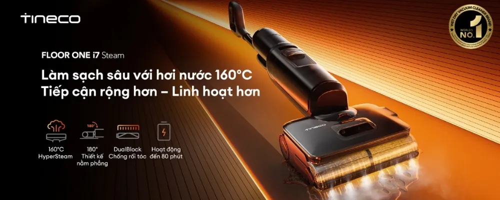Máy Hút Bụi Lau Sàn Khô Ướt Tineco Floor One I7 Steam 11 Máy Hút Bụi Lau Sàn Khô Ướt Tineco Floor One I7 Steam - Akia Smart Home