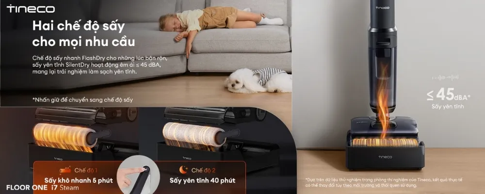 Máy Hút Bụi Lau Sàn Khô Ướt Tineco Floor One I7 Steam 17 Máy Hút Bụi Lau Sàn Khô Ướt Tineco Floor One I7 Steam - Akia Smart Home