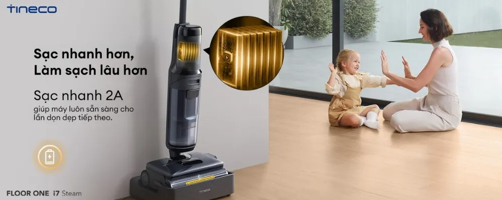 Máy Hút Bụi Lau Sàn Khô Ướt Tineco Floor One I7 Steam 19 Máy Hút Bụi Lau Sàn Khô Ướt Tineco Floor One I7 Steam - Akia Smart Home