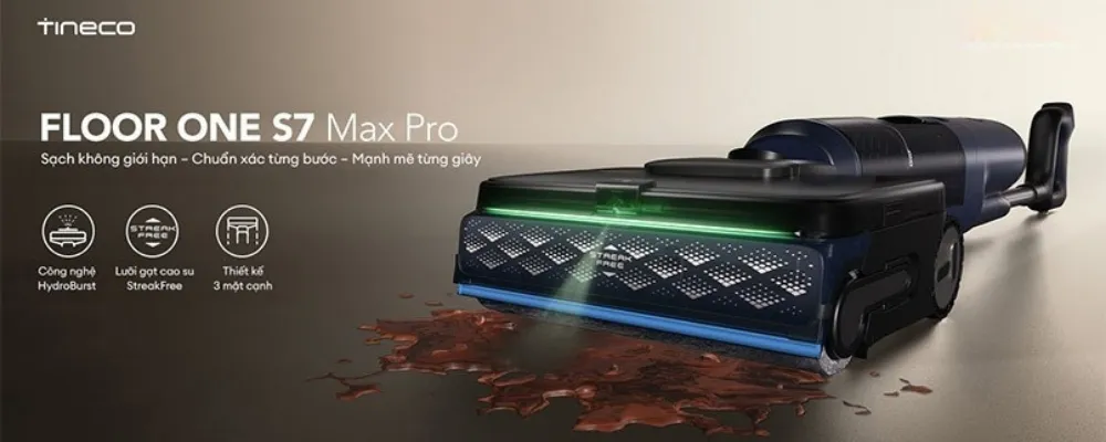Máy Hút Bụi Lau Sàn Khô Ướt Tineco Floor One S7 Max Pro 10 Máy Hút Bụi Lau Sàn Khô Ướt Tineco Floor One S7 Max Pro - Akia Smart Home