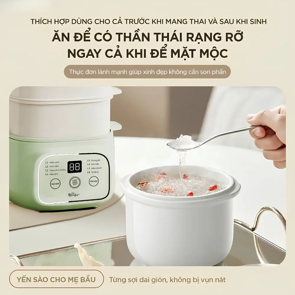 Nồi Nấu Chậm 0.8L Bear Est-085Dh 15 Nồi Nấu Chậm 0.8L Bear Est-085Dh - Akia Smart Home