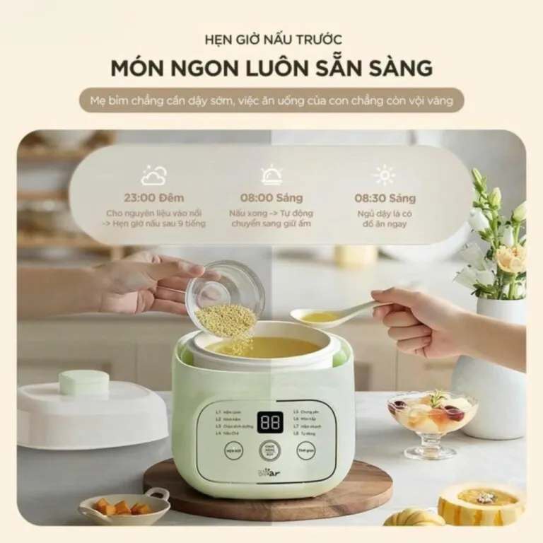Nồi nấu chậm 0.8L Bear EST-085DH | AKIA