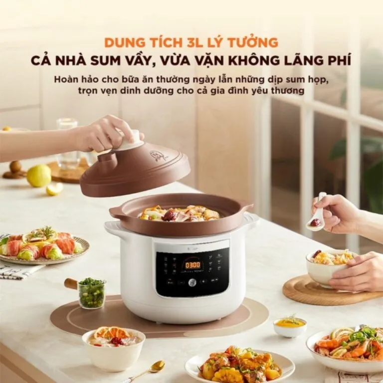 Nồi nấu chậm tử sa 3L Bear ESP-305LP | AKIA