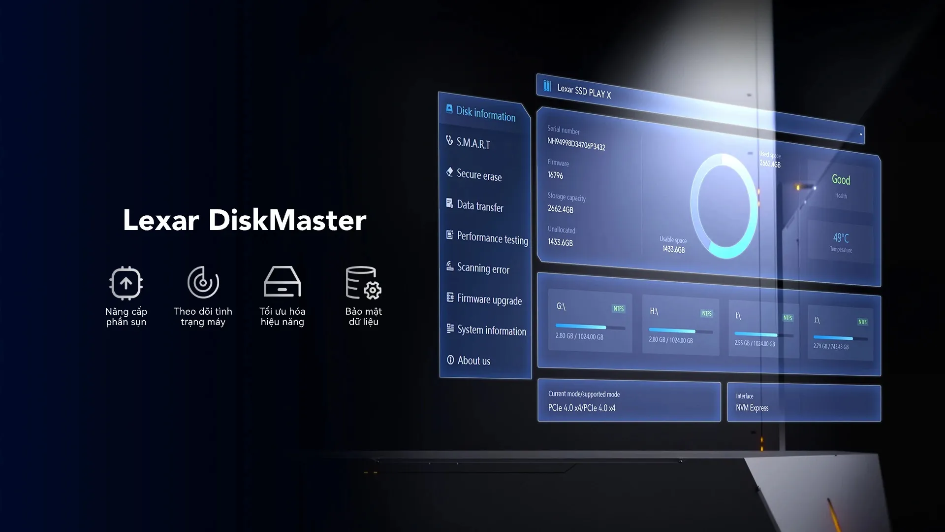Ssd Lexar Play X 1Tb M.2 Pcie Gen4 X4 Nvme Lnmplyx001T-Rnnng 18 Ssd Lexar Play X 1Tb M.2 Pcie Gen4 X4 Nvme Lnmplyx001T-Rnnng - Akia Smart Home