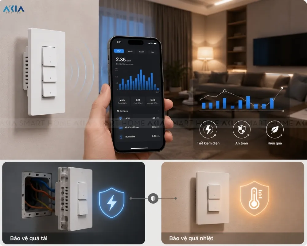 Công Tắc Cảm Biến Hiện Diện Aqara H2 Ws-K22D 13 Công Tắc Cảm Biến Hiện Diện Aqara H2 – Presence Switch H2 Us Ws-K22D - Akia Smart Home