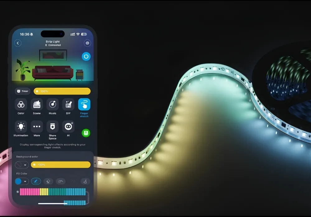 Đèn Led Dây Govee Strip Light With Skyline Kit H61B8 12 Đèn Led Dây Govee Strip Light With Skyline Kit H61B8 - Akia Smart Home