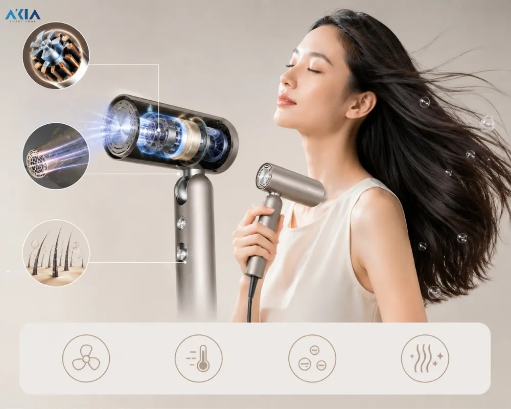 Máy Sấy Tóc Dreame Pocket Uni 12 Máy Sấy Tóc Dreame Pocket Uni - Akia Smart Home
