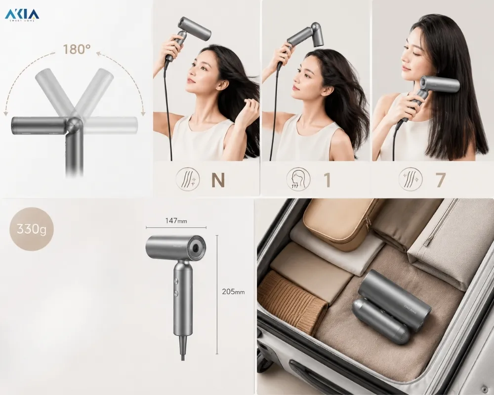 Máy Sấy Tóc Dreame Pocket Uni 13 Máy Sấy Tóc Dreame Pocket Uni - Akia Smart Home
