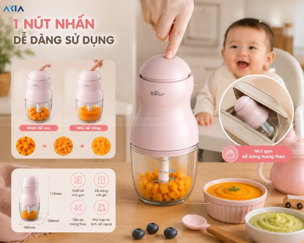 Máy Xay Ăn Dặm Bear Gr-B03V8 15 Máy Xay Ăn Dặm Bear Gr-B03V8 - Akia Smart Home
