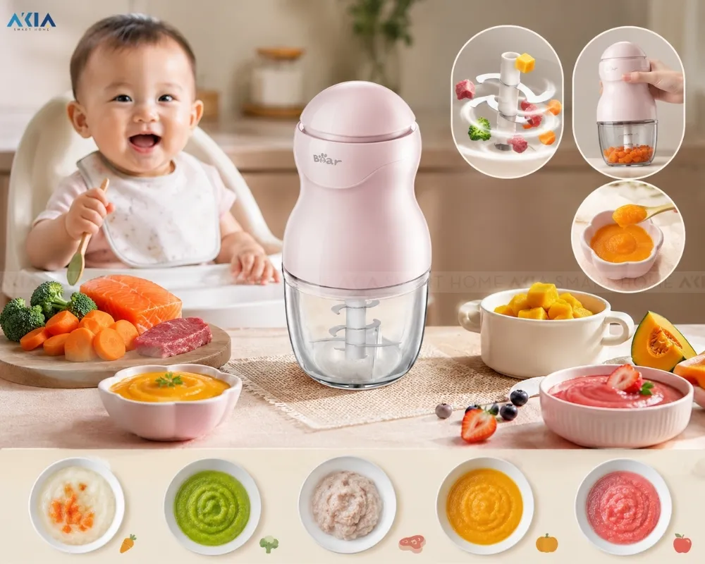 Máy Xay Ăn Dặm Bear Gr-B03V8 9 Máy Xay Ăn Dặm Bear Gr-B03V8 - Akia Smart Home