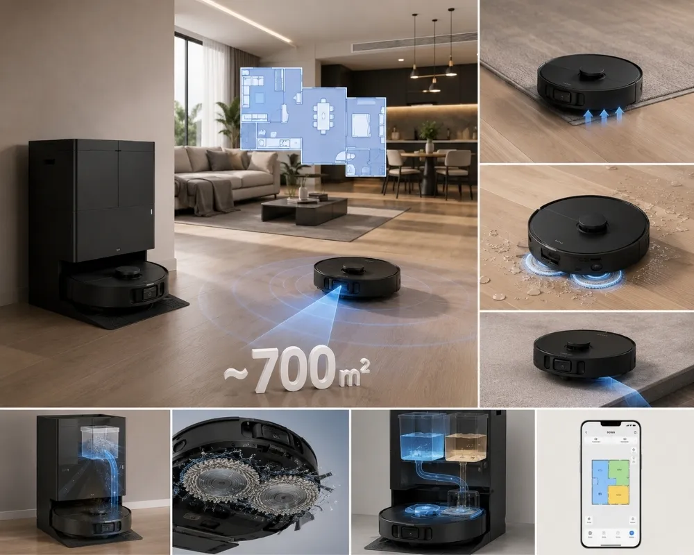 Robot Hút Bụi Lau Nhà Mova E50 Ultra - Akia Smart Home