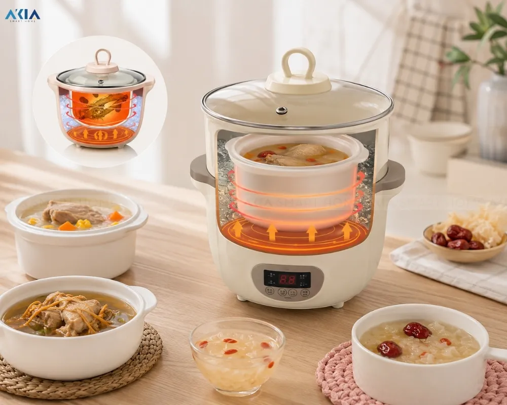 Nồi Nấu Chậm 1.6L Bear Sube002 - Akia Smart Home