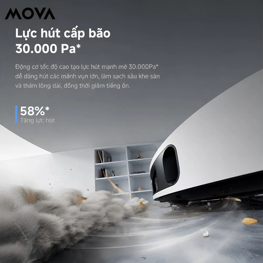 Robot Hút Bụi Lau Nhà Mova E50 Ultra - Akia Smart Home