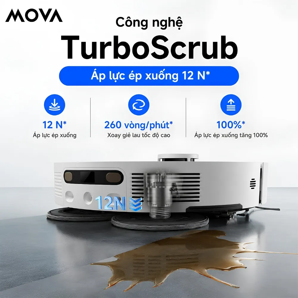 Robot Hút Bụi Lau Nhà Mova E50 Ultra - Akia Smart Home