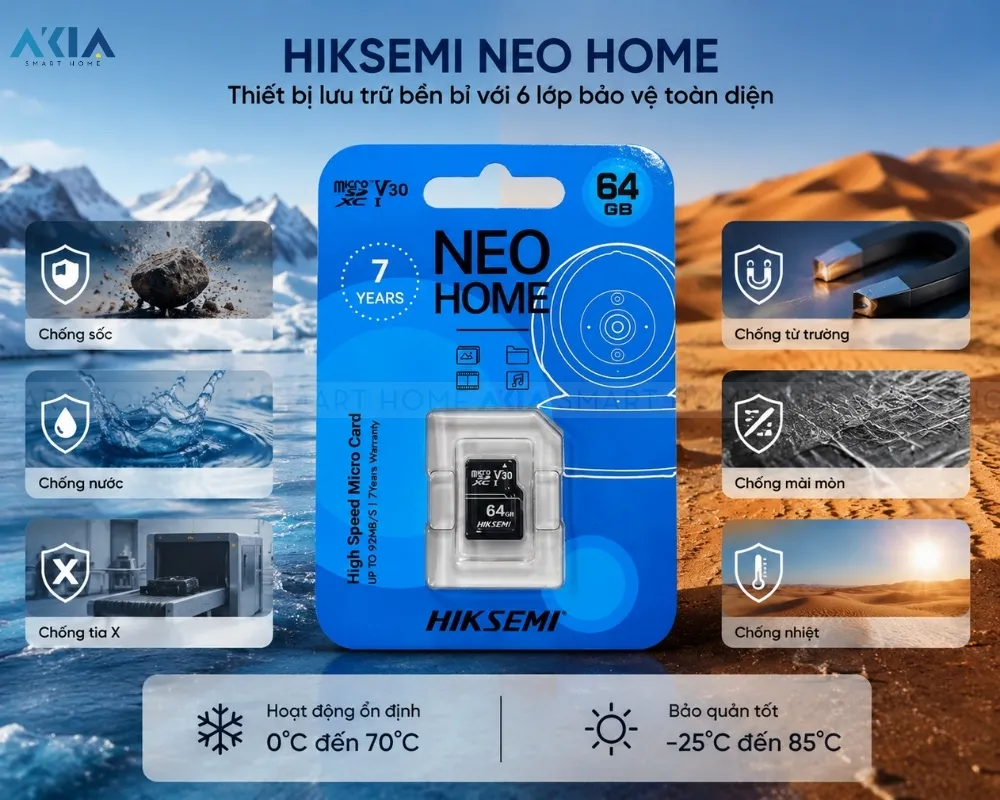 Thẻ Nhớ Microsd Hiksemi Neo 12 Thẻ Nhớ Microsd Hiksemi Neo 32Gb/64Gb/128Gb - Akia Smart Home