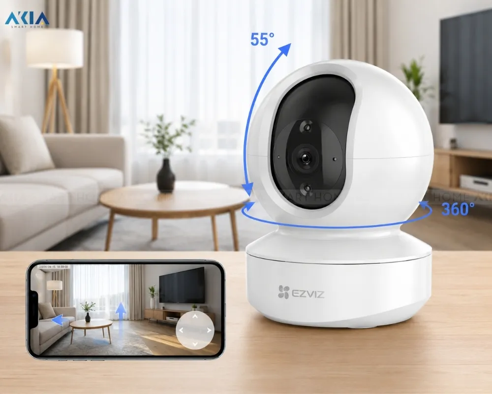 Camera Wifi Ip 360 Độ 4Mp Ezviz Ty1 12 Camera Wifi Ip 360 Độ 4Mp Ezviz Ty1 - Akia Smart Home