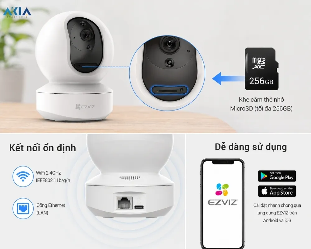 Camera Wifi Ip 360 Độ 4Mp Ezviz Ty1 17 Camera Wifi Ip 360 Độ 4Mp Ezviz Ty1 - Akia Smart Home