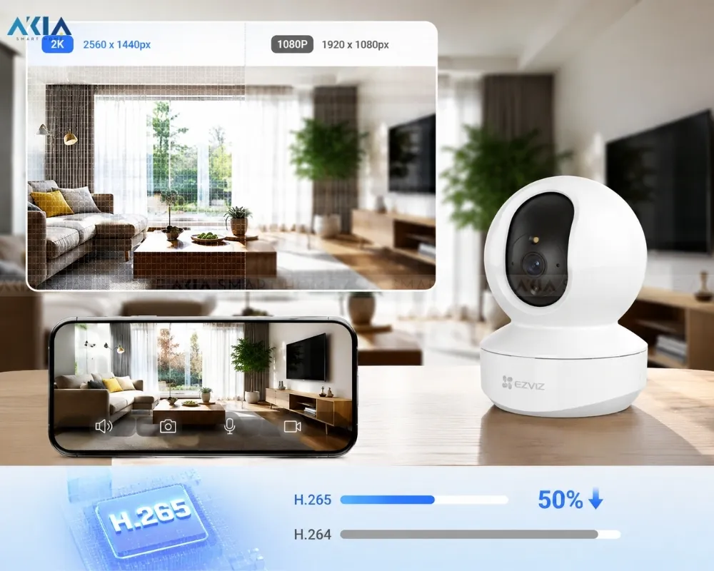 Camera Wifi Ip 360 Độ 4Mp Ezviz Ty1 11 Camera Wifi Ip 360 Độ 4Mp Ezviz Ty1 - Akia Smart Home