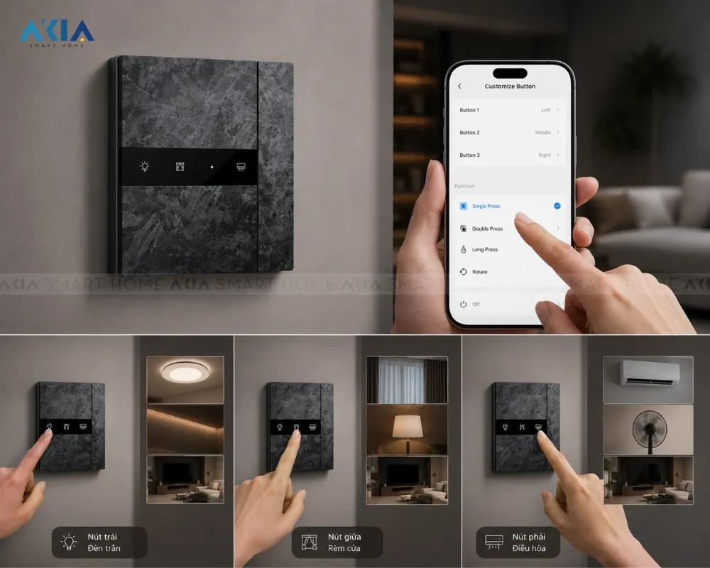 Công Tắc Âm Tường Thông Minh Aqara H1 Elite 19 Công Tắc Âm Tường Thông Minh Aqara H1 Elite - Akia Smart Home