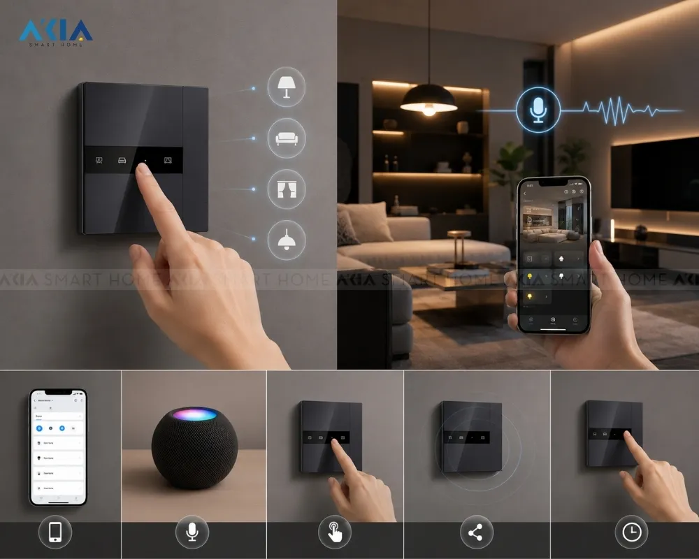 Công Tắc Âm Tường Thông Minh Aqara H1 Elite 20 Công Tắc Âm Tường Thông Minh Aqara H1 Elite - Akia Smart Home