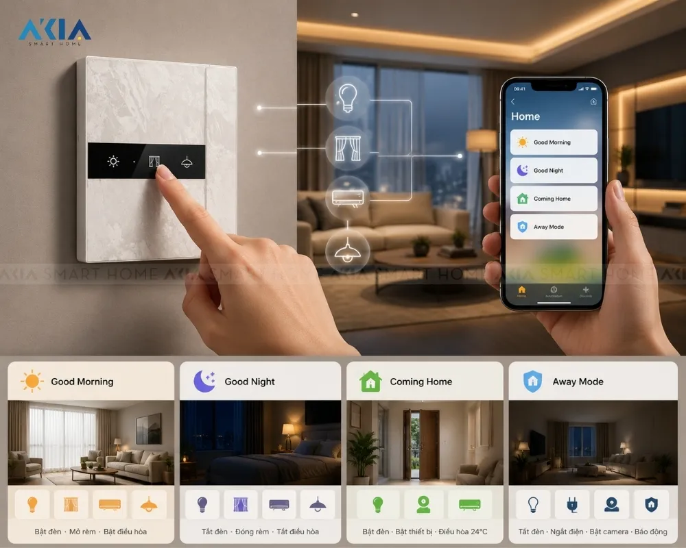 Công Tắc Âm Tường Thông Minh Aqara H1 Elite 22 Công Tắc Âm Tường Thông Minh Aqara H1 Elite - Akia Smart Home