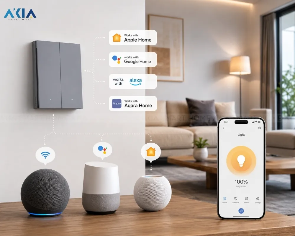 Công Tắc Thông Minh Aqara H1 Pro Có Dây Nguội 11 Công Tắc Thông Minh Aqara H1 Pro (Có Dây Nguội) - Akia Smart Home