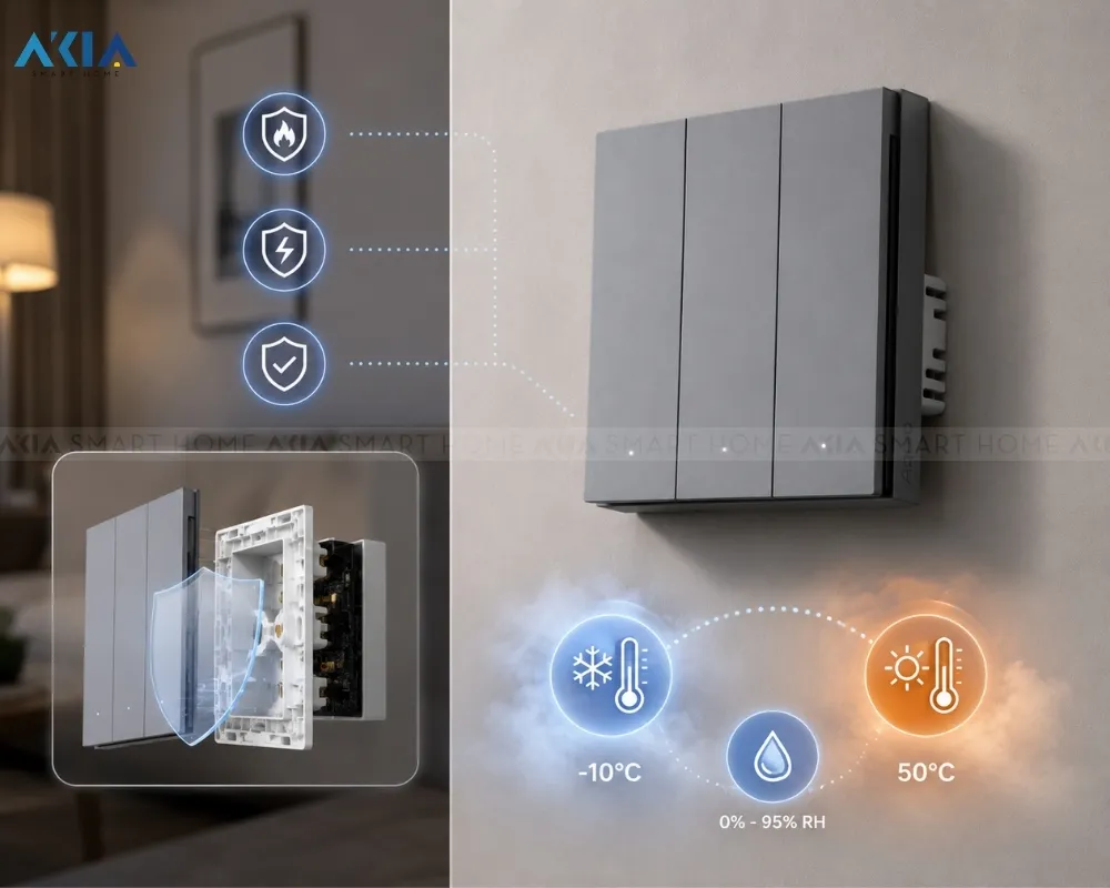 Công Tắc Thông Minh Aqara H1 Pro Có Dây Nguội 14 Công Tắc Thông Minh Aqara H1 Pro (Có Dây Nguội) - Akia Smart Home