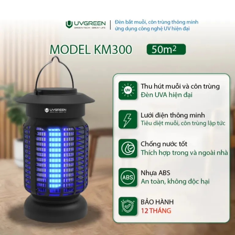 Đèn bắt muỗi và côn trùng UVGREEN KM300 - AKIA Smart Home