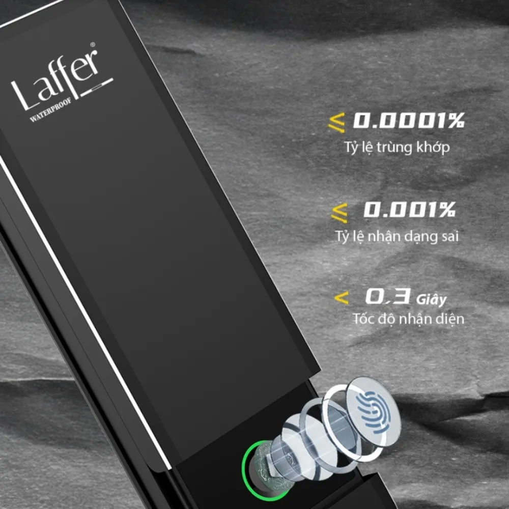 Khoá Cổng Vân Tay Ngoài Trời Laffer A18 Pro Nắp Trượt 21 Khoá Cổng Vân Tay Ngoài Trời Laffer A18 Pro - Akia Smart Home