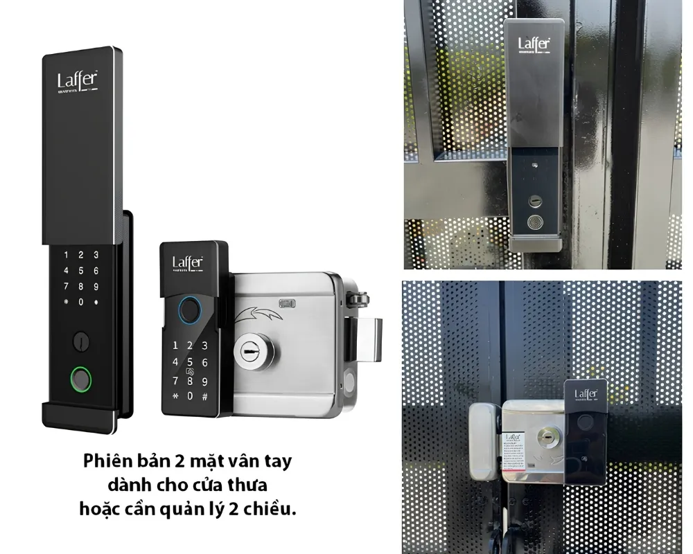 Khoá Cổng Vân Tay Ngoài Trời Laffer A18 Pro Nắp Trượt 18 Khoá Cổng Vân Tay Ngoài Trời Laffer A18 Pro - Akia Smart Home