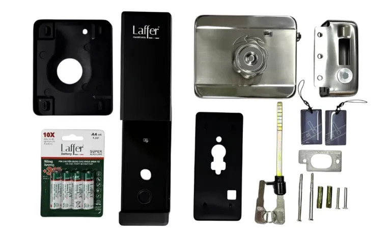 Khoá cổng vân tay ngoài trời Laffer A18 Pro nắp trượt - AKIA Smart Home