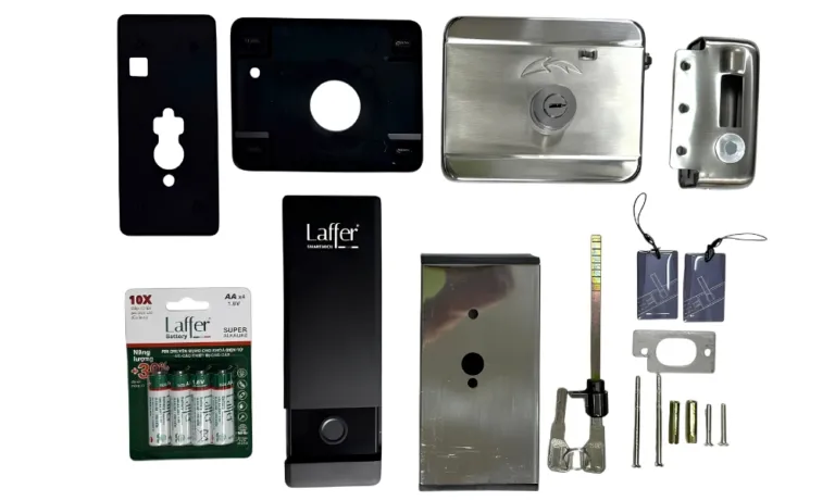 Khoá cổng vân tay ngoài trời Laffer A18 Pro nắp trượt - AKIA Smart Home
