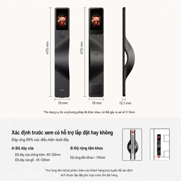 Khóa cửa thông minh nhận diện khuôn mặt Lockin V7 Max - AKIA Smart Home