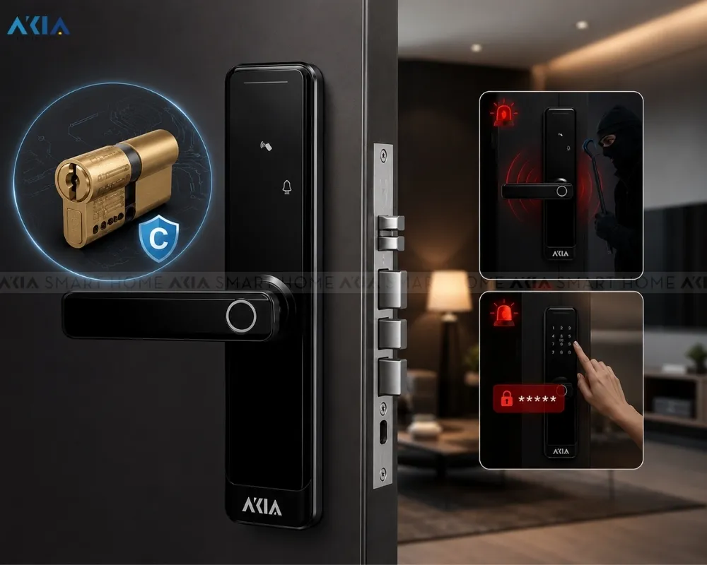 Khóa Vân Tay Thông Minh Akia Azt-27 8 Khóa Vân Tay Thông Minh Akia Azt-27 - Akia Smart Home